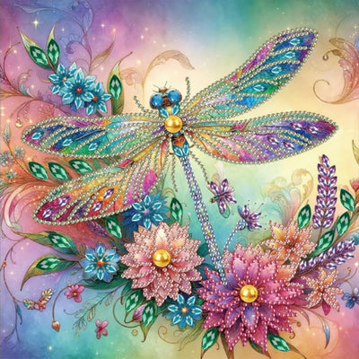Acudotr Diamond Painting Kits for Adults Dragonfly, 5D Special Shape Diamond Art Kits for Beginners, Crystal Rhinestones Diamond Painting for Home Wall Decoration, 12×12 Inch