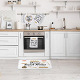 Ziliny 8 Pcs Heat Transfer Blank Sublimation Oven Mitts Set Include 2 Oven Gloves 2 Sublimation Hot Pads Pot Holders 2 Sublimation Blank Door Mat Blank Doormat 2 Sublimation Towels for Kitchen Ziliny