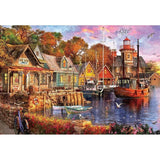 Educa - The Harbour Evening - 5000 Piece Jigsaw Puzzle - Puzzle Glue Included - Completed Image Measures 61.75" x 42.25" - Ages 14+ (18015) Educa