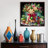 Christmas Cookie Cup Diamond Painting Kits for Adults, 5D Winter Diamond Art Kits for Adults Beginners, DIY Full Round Drill Diamond Dot Painting Gem Art Kits for Adult, Home Wall Decor 13.8x13.8 Inch LKHMVCA