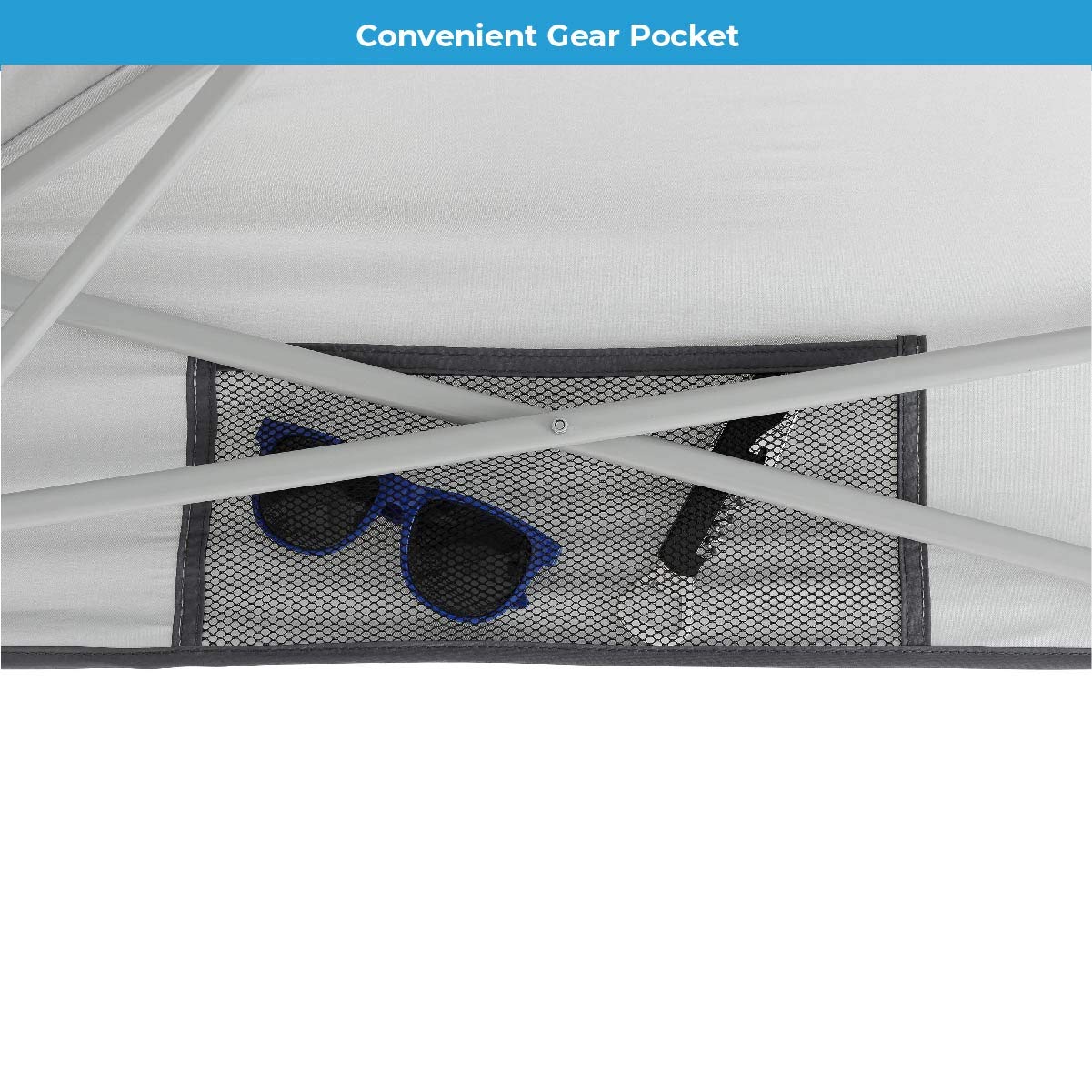 Core Instant Straight Leg Canopy Tent with Adjustable Sun Wall, 6 ft x 4 ft , Gray CORE