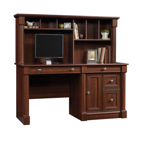 Sauder Palladia Computer Desk and Hutch, Select Cherry finish Sauder