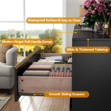 Loomie 12 Drawer Black Dresser with Charging Station & Led Lights for Bedroom, Long 63" Quadruple Wide Dresser TV Stand for TVs up to 75", Large Dressers Organizer with 4 Open Cubbies for Living Room Loomie