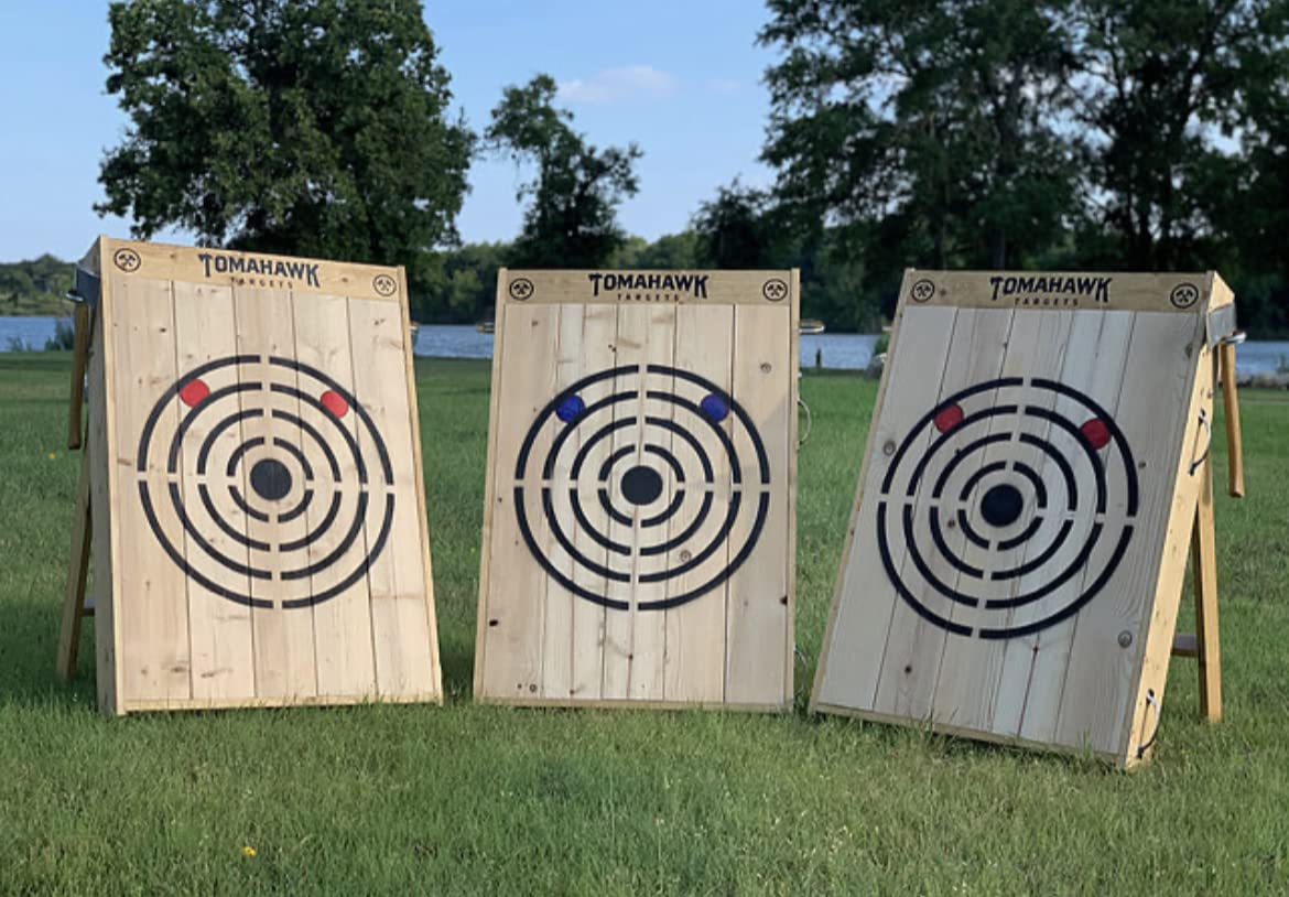 Crosshairs Wooden Foldable Axe and Knife Throwing Target Board