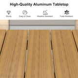 PURPLE LEAF 11 Pieces Patio Dining Set with Outdoor Aluminium Dining Table and Woven Chairs Modern Metal Furniture Cushions Sets for Garden Yard Indoor Decor Kitchen Teak PURPLE LEAF