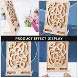 FOYTOKI Pinball Game Wooden Board Games Children Labyrinth Game Maze Puzzle Toys Interactive Maze Beads Game Wooden Maze Ball Game Toy for Kids Labyrinth Plaything Pirate Jigsaw Puzzle 3D FOYTOKI