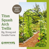 Gardener’s Supply Company Extra Tall Garden Arch Arbor | 80 Inch Tall Titan Squash Tunnel | Lightweight Metal, Trellis Plant Stand for Climbing Vines | Outdoor Lawn Tower & Support Structure Gardener's Supply Company