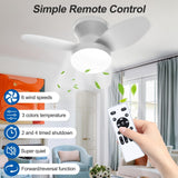 Vilante Ceiling Fans with Lights, 24 Inch Low Profile Ceiling Fan with Light and Remote Control, Dimmable, 6 Speeds, 3CCT, Flush Mount, Quite, Reversible DC Motor Modern Ceiling Fan for Bedroom Vilante