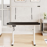 Garveelife Electric Dog Grooming Table, 46" Heavy Duty Pet Grooming Table w/Table Top & Overhead Arm Height Stepless Adjustable GarveeLife