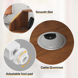 Tribesigns Reception Desk with Counter, Modern Front Desk Reception Room Table with Cable Grommet, 47 inch Retail Counter for Checkout, Lobby, Beauty Salon, Home Office Desk, Walnut Tribesigns