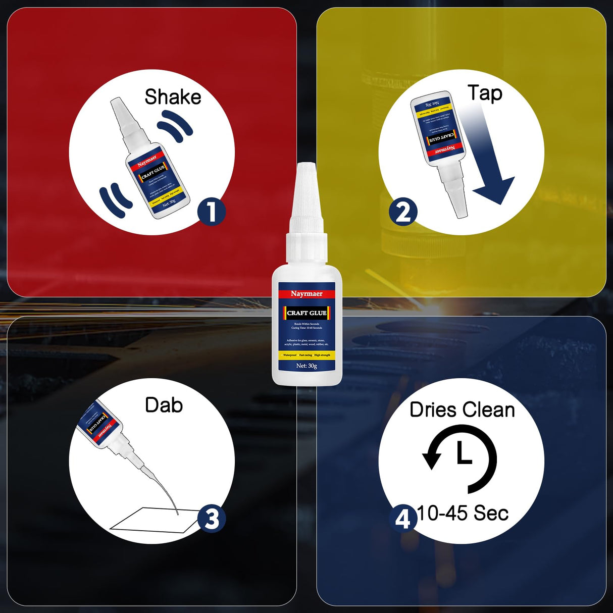 Craft Glue, Model Adhesive for Crafts, Model, Toy, Ceramic, Stone, Glass, Jewelry and DIY (Craft Glue) Nayrmaer