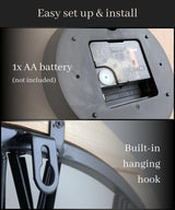 24 Inch Farmhouse Wall Clock Large - Giant Extra Large Wall Clock for Living Room Decor - Large Wall Clock 24 Inches or Larger, Big Round Wall Clock with Decorative Roman Numerals, Battery Operated Montoire