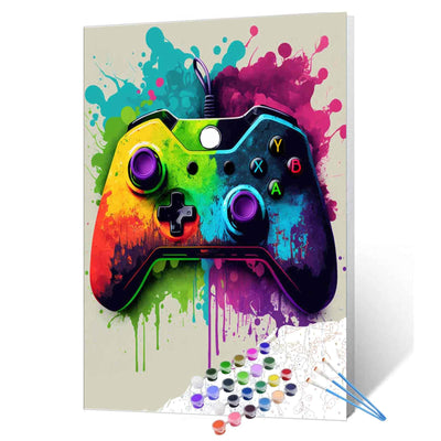 Aihonmin Paint by Number Kits 16 x 20inch Canvas DIY Oil Painting for Kids, Students, Adults Beginner with Brushes & Acrylic Pigment - Colorful Video Game(Without Frame)-Best Gamer Gifts