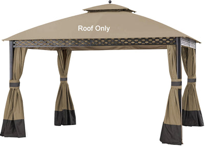 JANCANOPY Replacement Cover for 10X12Ft Oakmont Gazebo L-GZ1188PST-A,Pinehurst Gazebo L-GZ1188PST,Khaki