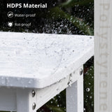 LUE BONA HDPS Shower Bench Seat, Shower Stool for Inside Shower Waterproof, Bath Spa Shower Foot Stool for Shaving Legs with Storage Shelf, Weather Resistant/Non-Slip/Indoor or Outdoor Use, White LUE BONA