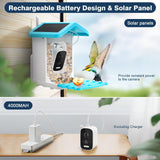 Bird Feeder with Camera, 2K HD AI Identify Bird Species & 64G SD Card, Smart Bird House with Cam, Solar Bird Feeder Camera, Bird Watching Camera, Auto Capture Bird Videos, Gifts for Bird Lovers AUTGA
