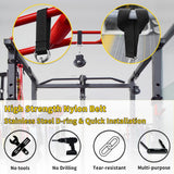 XonyiCos 4 PCS Short Straps Tree Swing Straps Hanging Kit, with Carabiners, Heavy Duty Suspension Kits for Gym Fitness Cable Machine Extension, Hanging Pulleys, Rings,Hammock Tree Straps XonyiCos