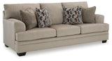 Signature Design by Ashley Stonemeade Contemporary Sofa Sleeper with Folding Gel Memory Foam Mattress, Reversible Cushions and 4 Accent Pillows, Queen, Light Brown Signature Design by Ashley