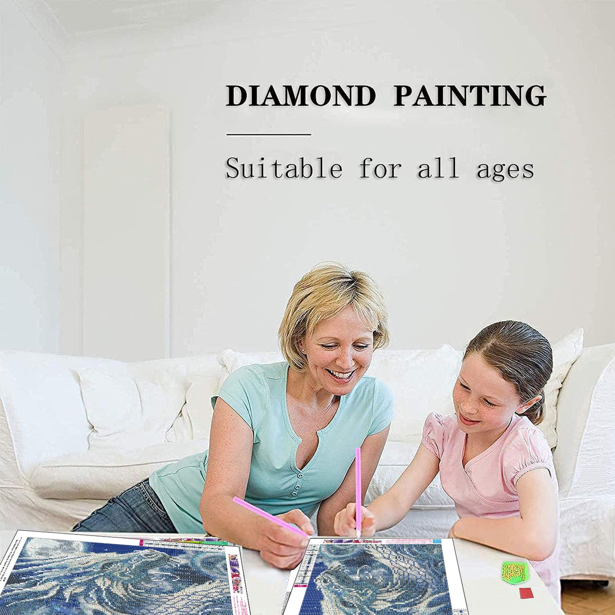 Dragon Diamond Painting Kits for Adults,5D DIY Moon Diamond Art Crystal Diamond Paintings Full Round Drill, Paintings with Diamonds Gem Art for Home Wall Decor 12x16 Inch Mrnsiet