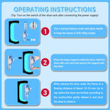 Levitating Sneaker Display, Magnetic Floating Shoe Display Stand with 360° Auto Rotation & LED Light, Levitation Sneaker Holder Rack for Shoes Collector/Advertising Exhibition/Home Decoration, Black WHDPETS