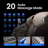 AmaMedic 2025 4D Massage Chair for Full Body, Revive, Health Fingerprint Sensor, AI Health Detection, Extended SL-Track, Professional Massage Chair (Brown) AmaMedic