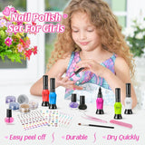 Shemira Nail Art Kit for Girls, Nail Polish Kit for Kids Ages 7-12 Years Old, Ideal Birthday Gift for Girls 7 8 9 10 11 12 Years Old, Nail Polish GIft Set for Teens Shemira