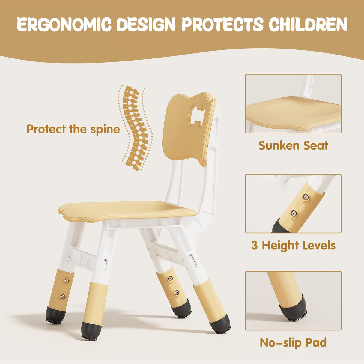 Brelley Kids Table and 4 Chairs Set, Height Adjustable Toddler Table and Chair Set, Graffiti Desktop, Non-Slip Legs, Max 300lbs, Children Multi-Activity Table for Ages 2-8 Brelley