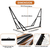 Hammock with Foldable Steel Stand,Frabic Tension Adjustable,Carrying Bag Included, 616 lbs Weight Capacity, Portable Suitable for Outside Garden Yard Outdoor Inhouse Multicolour LIEVIM