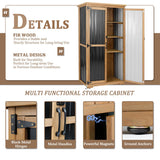 Outdoor Storage Cabinet Waterproof with Shelves, Outside Cabinets Weatherproof, Patio Backyard Pool Garden Garage Storage Cabinet Storage Shed Tool Organizer PetsCosset