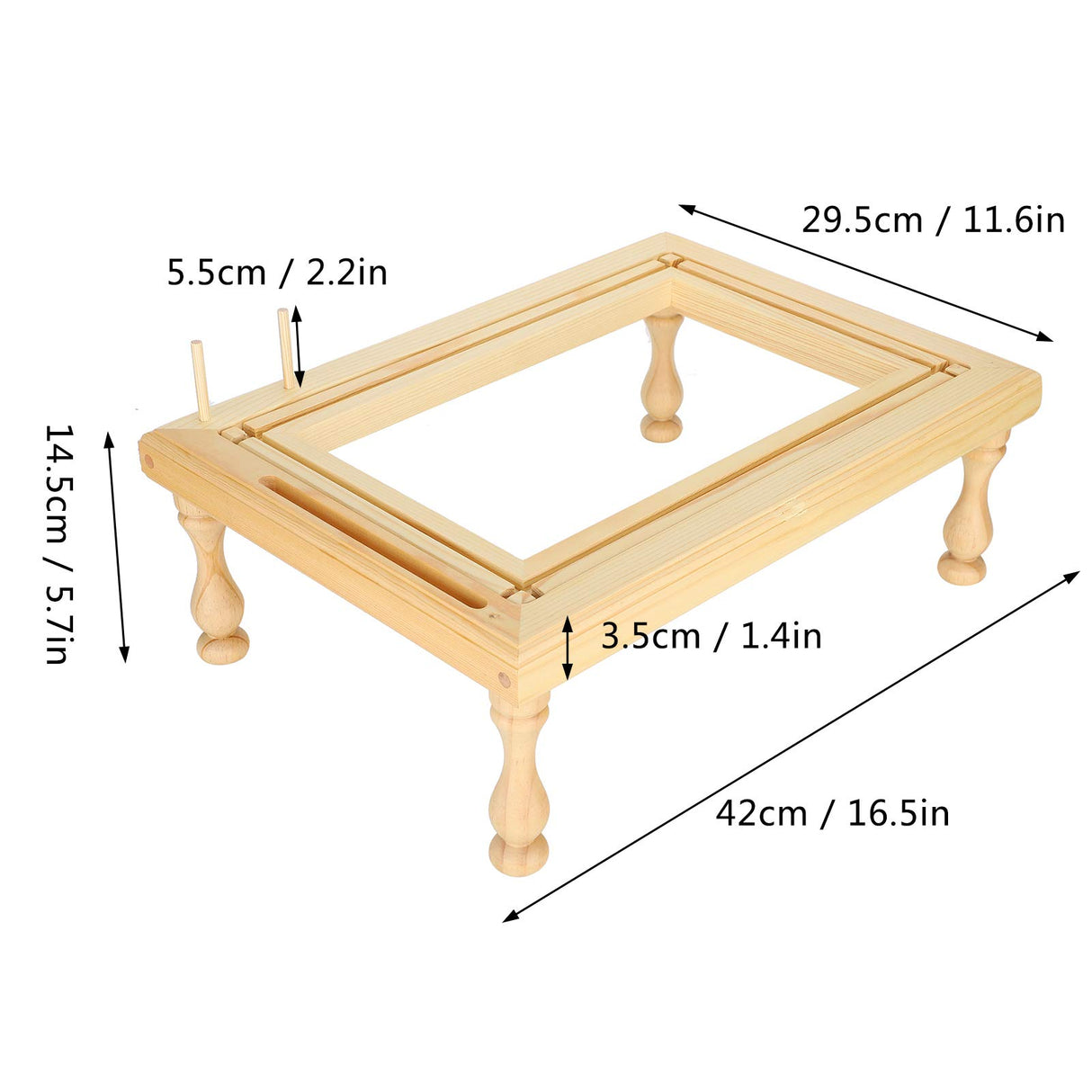 Embroidery Frame Stand Beech Wood Scroll Quilt Holder for Stitching Sewing Craft, Glossy and Size for Adults and Children Asixxsix