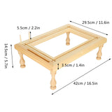 Embroidery Frame Stand Beech Wood Scroll Quilt Holder for Stitching Sewing Craft, Glossy and Size for Adults and Children Asixxsix