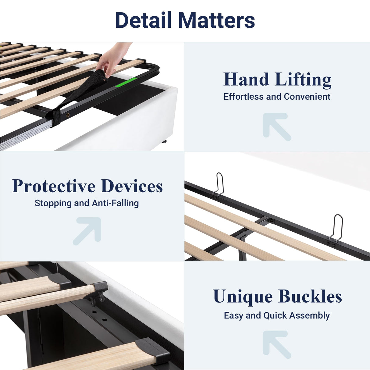 Allewie Full Size Velvet Lift Up Storage Bed, Modern Wingback Headboard, Hydraulic Support, No Box Spring Needed, White Allewie