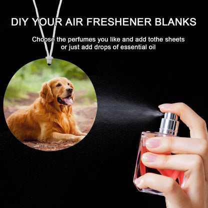 100 pcs sublimation air fresheners blanks Sublimation Blanks Products DIY Air Freshener for Car and Home Hanging Decoration Sublimation car freshener blanks (round))