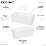 Aqua Eden VTAM6032R22S 60-Inch Acrylic 2-Wall Corner Alcove Tub with Corner Apron, Right Hand Drain Hole, White Kingston Brass