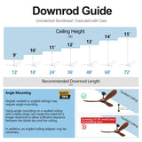 BOOSANT 72 INCH Ceiling Fan Downrod With Extended Wires,Extension Rod Only Ceiling Fans Compatible, Not Threaded(Black) BOOSANT