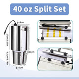 ColorSub 3 in 1 40 OZ Tumbler Heat Press Machine 11 OZ 15 OZ Mug Press Sublimation Machine for Sublimation 40 OZ Tumbler with Handle Straight Tumblers Bottles Mugs Glass Cup Printing White ColorSub