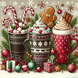 Christmas Diamond Paintings Kits for Adults, Snowflake Diamond Art Kits Full Drill Diamond Dots Paint with Diamonds Gem Arts and Crafts for Beginner Home Wall Decor WUSARPLY