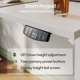 Agilestic Electric Standing Desk, 48 x 24 Inches Height Adjustable Desk, Sit Stand up Desk for Work Office Home, Ergonomic Rising Computer Table with Memory Preset, White Agilestic