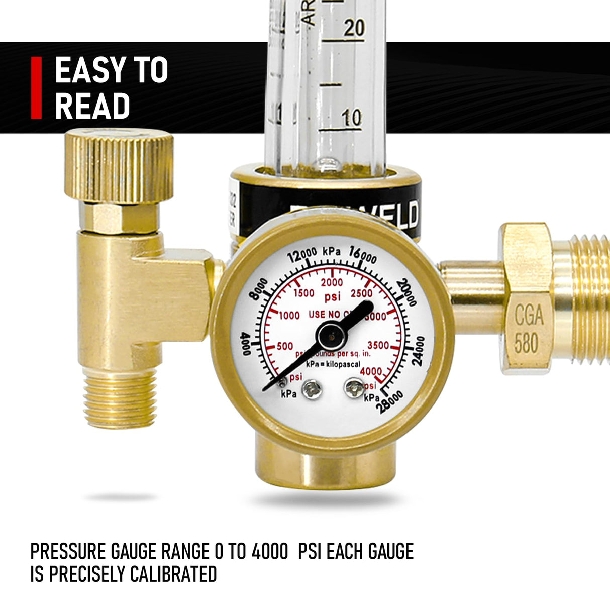 RX WELD Argon Regulator Flowmeter Gas Gauge for Mig Tig Weld with Gas Welding Hose RX WELD
