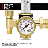 RX WELD Argon Regulator Flowmeter Gas Gauge for Mig Tig Weld with Gas Welding Hose RX WELD