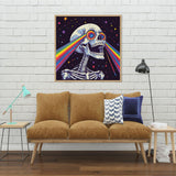 VividMeng Skull Diamond Art Kits for Adults,Rainbow Diamond Painting Kit for Adults,DIY Full Drill Diamond Painting Skull Gem Art and Crafts 13.78x13.78inch VividMeng