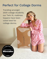 ViscoSoft 3 Inch Memory Foam Mattress Topper Twin XL - Select High Density Ventilated Extra Long Mattress Pad - Premium Removable Rayon Cover ViscoSoft