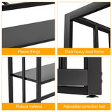 Akenow 55-75 Gallon Fish Tank Stand with Storage Shelf, 48.5 x14.9 x 29.2 Inch Aquarium Stand, Turtle Tank, Reptile Terrariums and Breeder Tank Stand,980LBS Capacity, Black Akenow