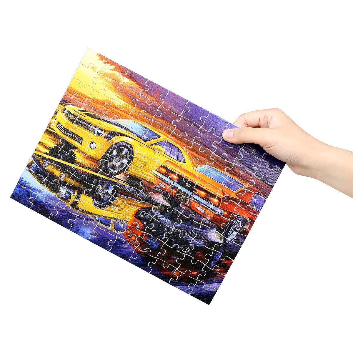 Ingooood-100 Piece Jigsaw Puzzles for Kids- Muscle Car-IG-0510 - Game Decompression Leisure Entertainment Recyclable Material Plastic Puzzle Toy Gift