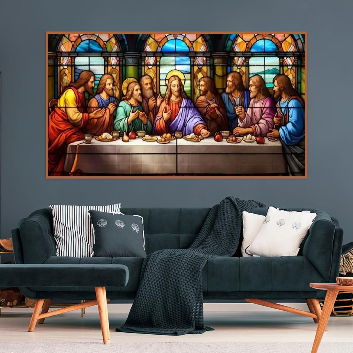 BOHADIY 5D DIY The Last Supper Diamond Painting Kits for Adults, Large Size Full Drill Diamond Arts Rhinestone Pasted, DIY Painting Diamond Dot Arts Crafts for Home Wall Decor Gift 27.5 X 15.7 Inch BOHADIY