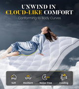 3 Inch Ultra-Fluffy Memory Foam Mattress Topper Full for Back Pain, Extra Soft Pillow Top Full Mattress Topper with 4X Support, Mattress Pad with Breathable Air Mesh Sides, 6-21'' Deep Pocket Milcabe