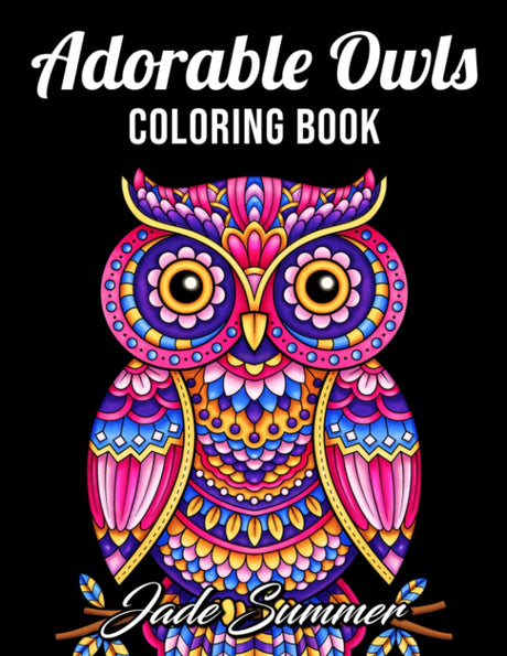 Adorable Owls: An Adult Coloring Book with Cute Owl Portraits, Fun Owl Designs, and Relaxing Mandala Patterns Majosta