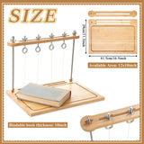 Maysing 24 Pcs Book Binding Kits Bookbinding Tools Bookbinding Sewing Frame Set Hand Bookbinding Supplies with Awl Bone Folder Paper Creaser Glue Brush Curved Needles Wax Thread for Handmade DIY Craft Maysing