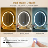 CHARMAID Makeup Vanity Table with Lighted Mirror, Vanity Desk with 2 Large Drawers, Adjustable 3 Lighting Modes, Modern Girls Bedroom Vanity Table with Chair for Small Spaces, White & Gold CHARMAID