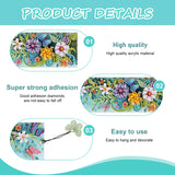 RUIFUU 4 Pcs 5D Flowers and Butterfly Diamond Art Bookmarks,DIY Diamond Painting Book Marks with Rhinestone Tassel for Graduation Birthday Reader Gifts RUIFUU